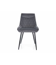 Стул SIGNAL AGAT Velvet Bluvel 14 темно-серый/черный