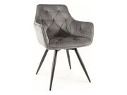 Стул SIGNAL MANGO Velvet Bluvel 14 серый/черн..