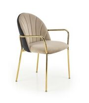 Стул HALMAR K500 бежевый/черный