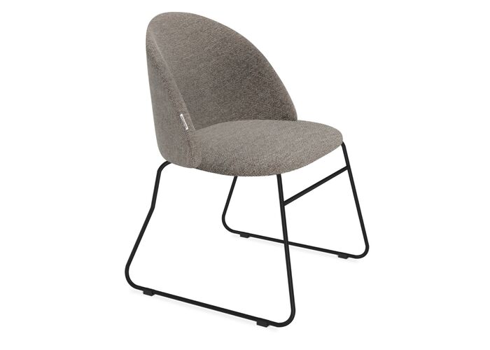 Стул Sheffilton SHT-ST35/S167 тростниковый сахар/черный муар