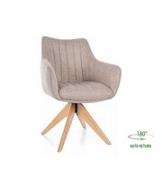 Стул SIGNAL AZALIA D Brego 31 светло-бежевый/дуб, поворотный