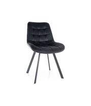 Стул SIGNAL MONTI Velvet Bluvel 19 черный/черный, поворотный