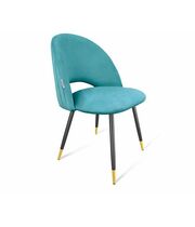 Стул Sheffilton SHT-ST34-1/S95-1 артикул СТ-383 голубая пастель/чёрный муар/золото