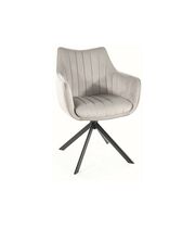 Стул SIGNAL AZALIA Velvet Bluvel 03 светло-серый/черный