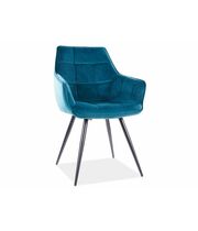 Стул SIGNAL LILIA Velvet Bluvel 85 бирюзовый/черный