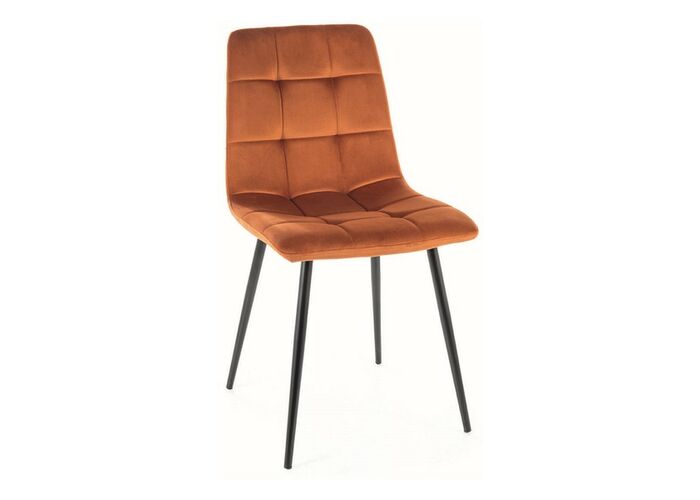Стул SIGNAL MILA Velvet Bluvel 4215 корица/черный