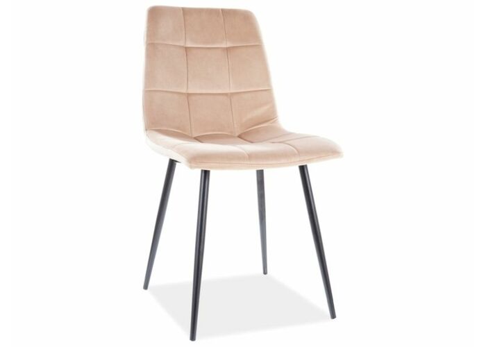 Стул SIGNAL MILA Velvet Bluvel 28 бежевый/черный