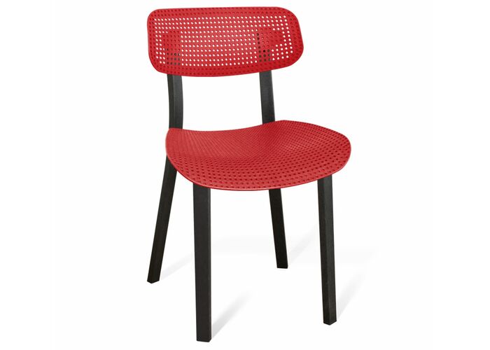 Стул Sheffilton SHT-S85 артикул СТ-85 красный/черный
