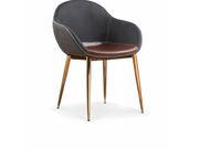 Стул HALMAR K304 темно-серый/коричневый..