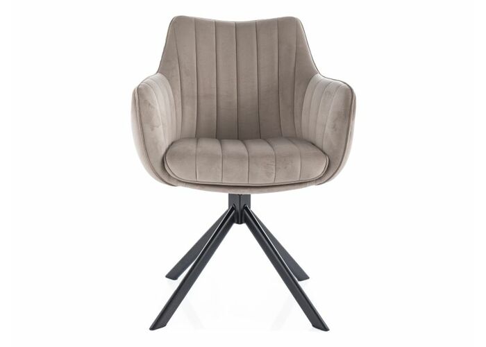 Стул SIGNAL AZALIA Velvet Bluvel 40 темно-бежевый/черный