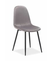 Стул SIGNAL FOX Velvet tap. 93 серый/черный мат