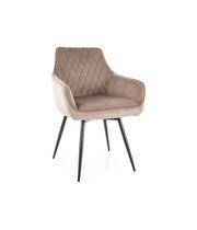 Стул SIGNAL MARLO Velvet Bluvel 40 темно-бежевый/черный, поворотный