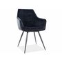 Стул SIGNAL LILIA Velvet Bluvel 19 черный/черный