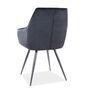 Стул SIGNAL LILIA Velvet Bluvel 19 черный/черный