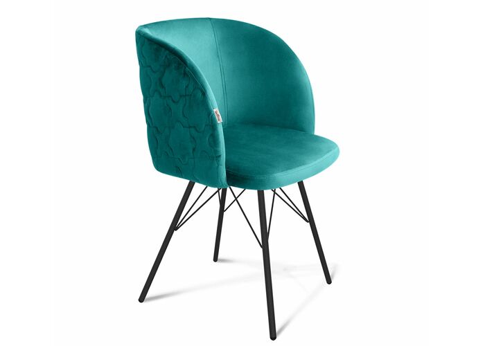 Стул Sheffilton SHT-ST33-1/S37 альпийский бирюзовый/черный муар