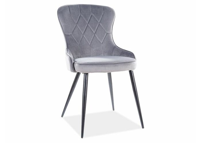 Стул SIGNAL LOTUS Velvet Bluvel 14 серый/черный