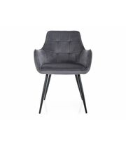 Стул SIGNAL LEMON Velvet Bluvel 14 темно-серый/черный