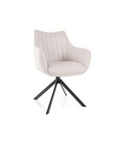 Стул SIGNAL AZALIA Brego 22 светло-бежевый/черный, поворотный