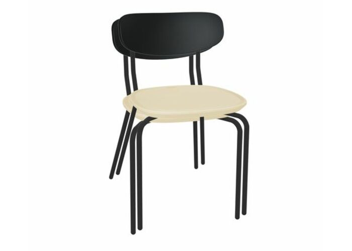Стул Sheffilton SHT-S85М-2 черный/бежевый/черный муар