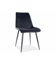 Стул SIGNAL KIM Velvet Bluvel 19 черный/черный