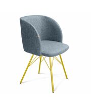 Стул Sheffilton SHT-ST33/S37 синий лед/золото