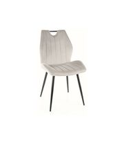 Стул SIGNAL ARCO Velvet Bluvel 03 светло-серый/черный