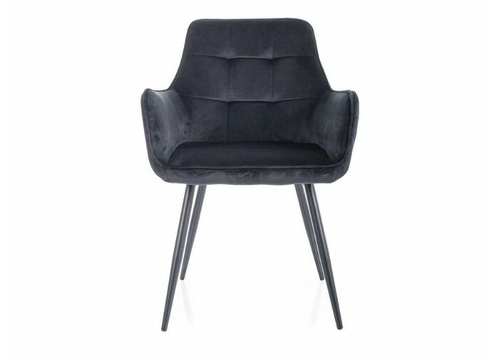 Стул SIGNAL LEMON Velvet Bluvel 19 черный/черный
