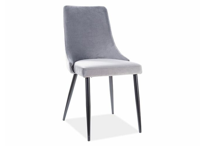 Стул SIGNAL PIANO B Velvet Bluvel 14 серый/черный