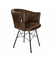 Стул Sheffilton SHT-ST42-1/S107 кофейный трюфель/черный муар