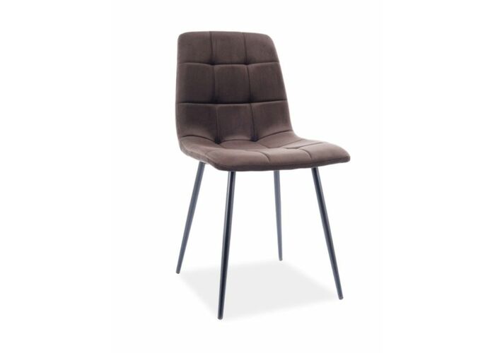 Стул SIGNAL MILA Velvet Bluvel 48 коричневый/черный мат