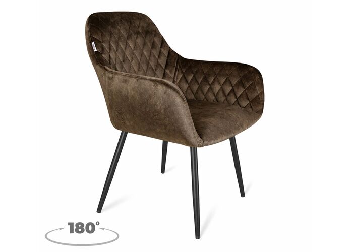 Стул Sheffilton SHT-ST38/S1470-VP кофейный трюфель/черный муар, поворотный