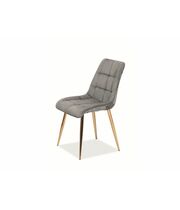 Стул SIGNAL CHIC Velvet Bluvel 14 серый/золотой