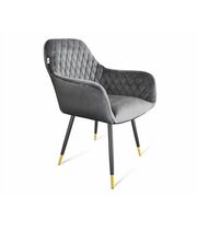 Стул Sheffilton SHT-ST38/S95-1 артикул СТ-388 угольно-серый/черный муар/золото