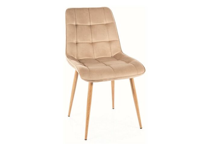 Стул SIGNAL CHIC D Velvet Bluvel 28 бежевый/дуб