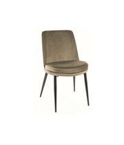 Стул SIGNAL KAYLA Velvet Bluvel 77 оливковый/черный