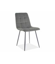 Стул SIGNAL MILA MATT Velvet tap. 85 серый/черный