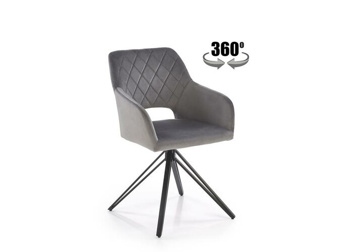 Стул HALMAR K535 серый/черный