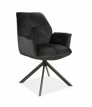 Стул SIGNAL BOOGIE II Velvet Bluvel 19 черный/черный мат