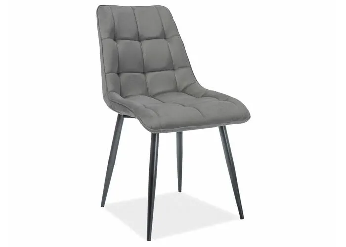 Стул SIGNAL CHIC MATT Velvet tap. 85 серый/черный