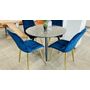 Стул SIGNAL CHIC Velvet Bluvel 86 темно-синий/золотой