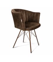 Стул Sheffilton SHT-ST42-1/S37 кофейный трюфель/медный металлик