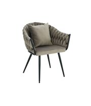 Стул SIGNAL NUVO Velvet Bluvel 40 темно-бежевый/черный мат