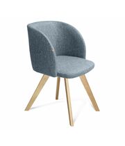 Стул Sheffilton SHT-ST33/S39 артикул СТ-486 синий лед/прозрачный лак