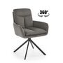 Стул HALMAR K536 серый/черный