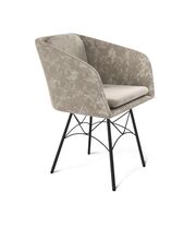 Стул Sheffilton SHT-ST43-1/S107 карамельный латте/черный муар