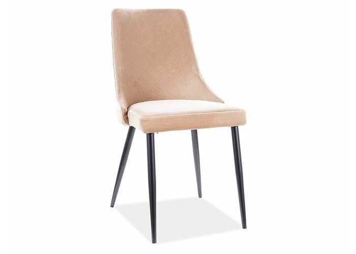 Стул SIGNAL PIANO B Velvet Bluvel 28 бежевый/черный