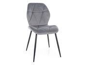 Стул SIGNAL RICK Velvet Bluvel 14 серый/черны..