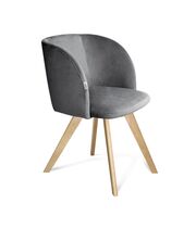 Стул Sheffilton SHT-ST33/S39 угольно-серый/прозрачный лак