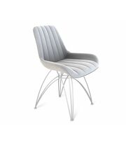 Стул Sheffilton SHT-ST37/S112 артикул СТ-348 серое облако/хром лак