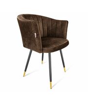 Стул Sheffilton SHT-ST42-1/S95-1 кофейный трюфель/черный муар/золото